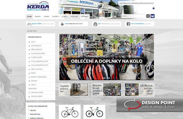 webové stránky Cyklosport Kerda